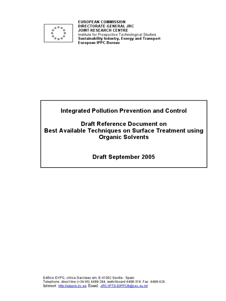 Integrated Pollution Prevention and Control Draft Reference Document On