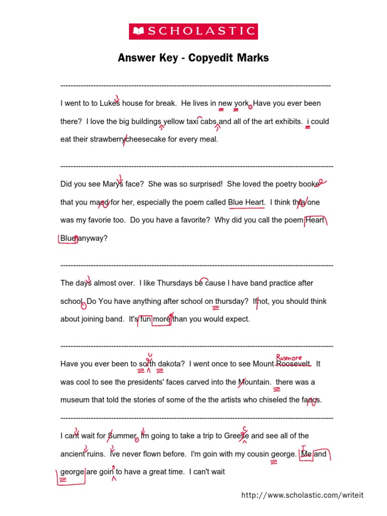 Copyediting Marks for Common Errors | PDF