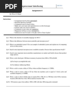 EE-323 Microprocessor Interfacing: Assignment # 1