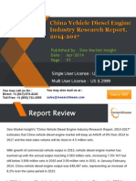 China Vehicle Diesel Engine Industry Research Report, 2014-2017