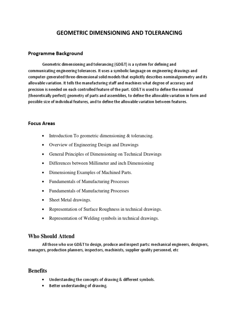 GD&T: Engineering Tolerances Guide | PDF