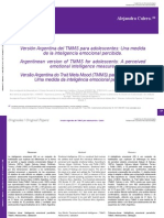 Versión Argentina Del TMMS para Adolescentes PDF