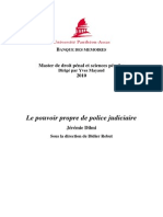 Le Pouvoir Propre de Police Judiciaire PDF