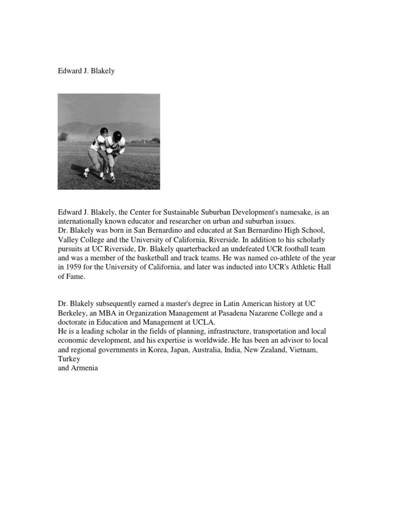 Edward Blakely: Football Legacy | PDF | University Of California ...