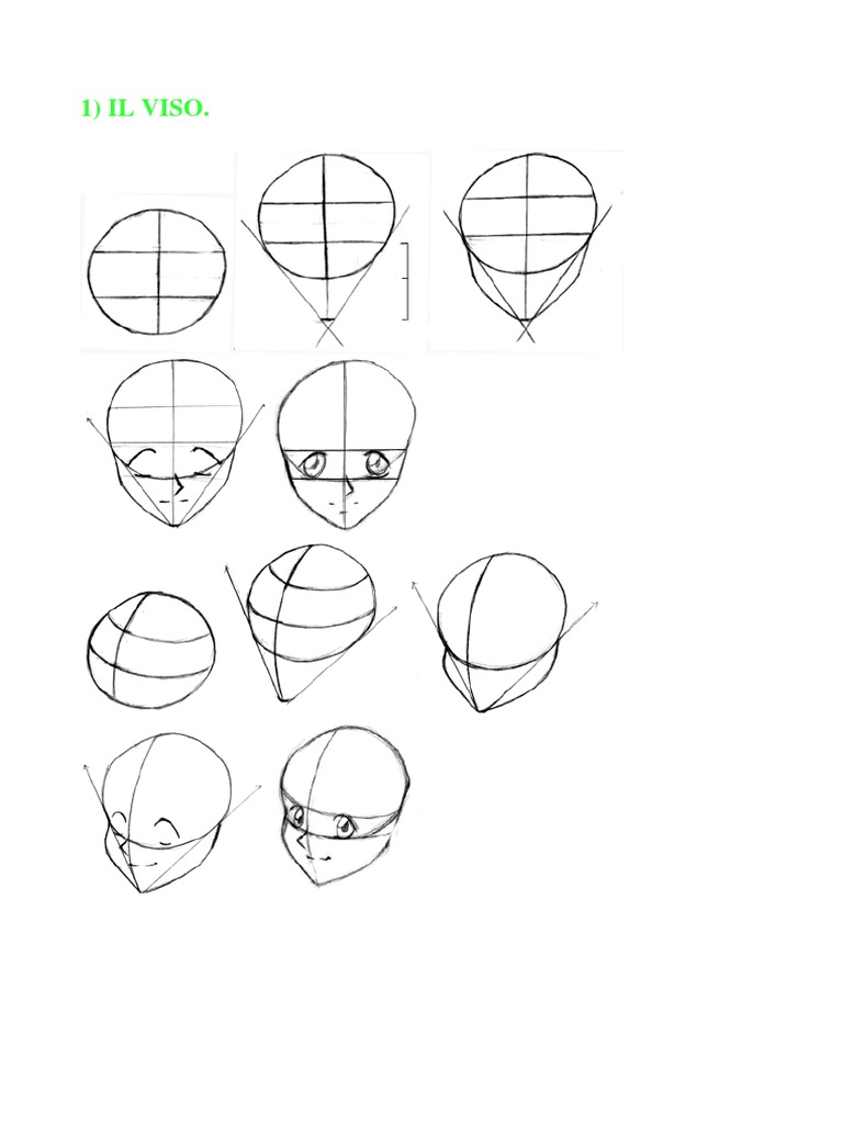 Ebook - ITA) Piccola Guida Su Come Disegnare Manga - Viso | PDF, image size:768x1024