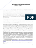 Philippe Lacadée - El Niño Lacaniano Es El Niño Troumatizado PDF