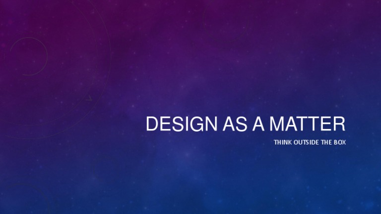 Design As A Matter | PDF