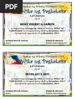 Certificate of Appreciation-Final Template - Tagalog-Edited | PDF