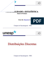 Distribuições Discretas em Probabilidade e Estatística