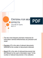Criteria For Measuring Effects