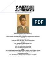 Biodata Perdana Menteri Malaysia 1