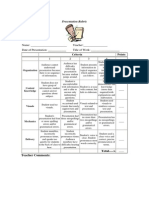 Presentation Rubric