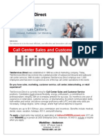 TeleServices ICC Job Order Flyer