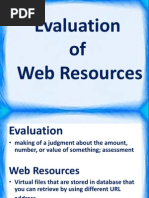 evaluation of web resources