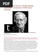Can Civilization Survive Really Existing Capitalism an Interview With Noam Chomsky