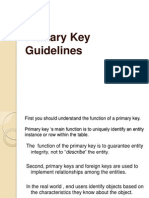 Primary Key Guidelines