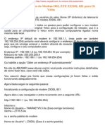 Guia de Configuração Do Modem DSL ZTE ZXDSL 831 para Oi Velox PDF