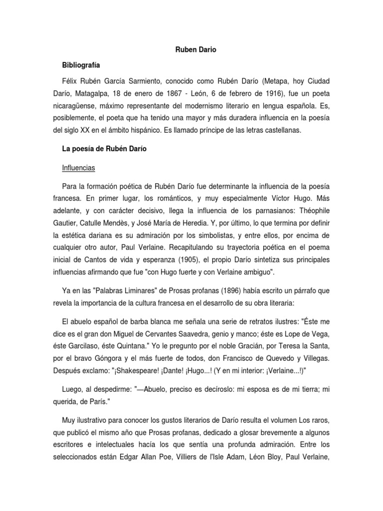 Descargar Los Raros De Ruben Dario Pdf
