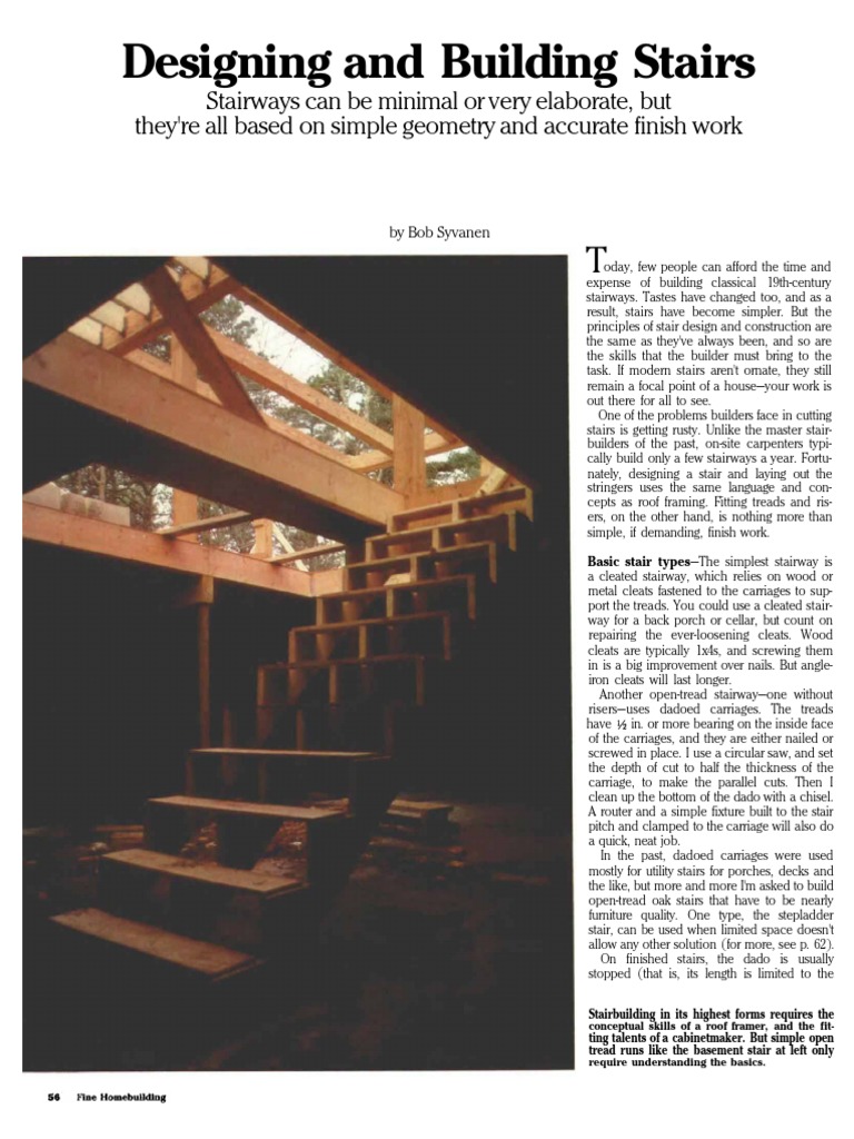 Stairs Designin and Building | PDF | Stairs | Framing (Construction)