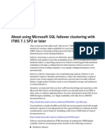 SQL Failover Clustering ITMS