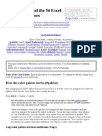 Color Palette and The 56 Excel ColorIndex Colors PDF