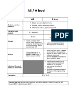 As and A Level Changes and Suggested Changes