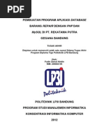 Download PEMBUATAN PROGRAM APLIKASI DATABASE BARANG REPAIR DENGAN PHP DAN MYSQL DI PTREKATAMA PUTRA GEGANA BANDUNGpdf by Dedesdes SN242217276 doc pdf