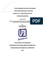 Pembuatan Program Aplikasi Database Barang Repair Dengan PHP Dan Mysql Di PT - Rekatama Putra Gegana Bandung PDF