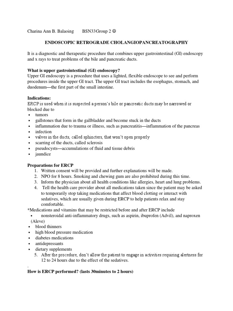 ERCP | PDF | Wellness