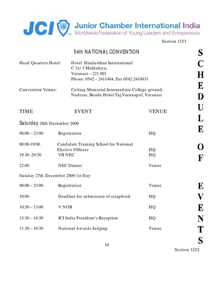 NATCON Agenda Chairman Meetings