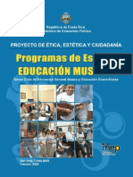 Programa de Estudios de Educación Musical para III Ciclo y Educación Diversificada PDF