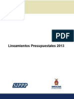 Linemientos Presupuestales 2013