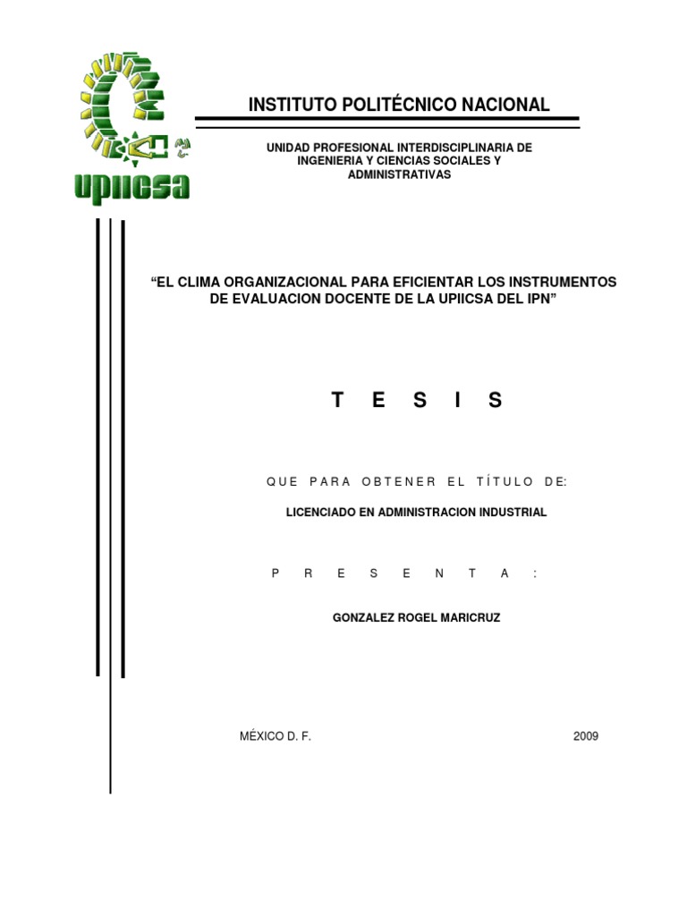 El Clima Organizacional Para Eficientar Los Instrumentos De