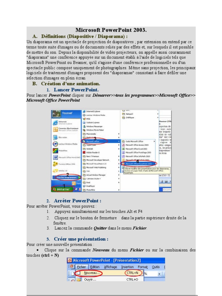 Guide d'utilisation de PowerPoint 2003 | PDF | Microsoft Powerpoint ...