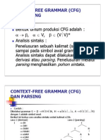 Context-Free Grammar (CFG) Dan Parsing: Parsing Parsing Pohon Sintaks