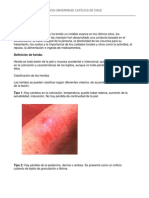 Tratamiento de heridas en hospital clínico PUC de Chile