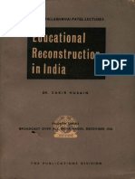 Educational Reconstruction in India - Dr. Zakir Husain