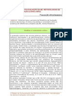 Critica Da Avaliação Externa Matilde