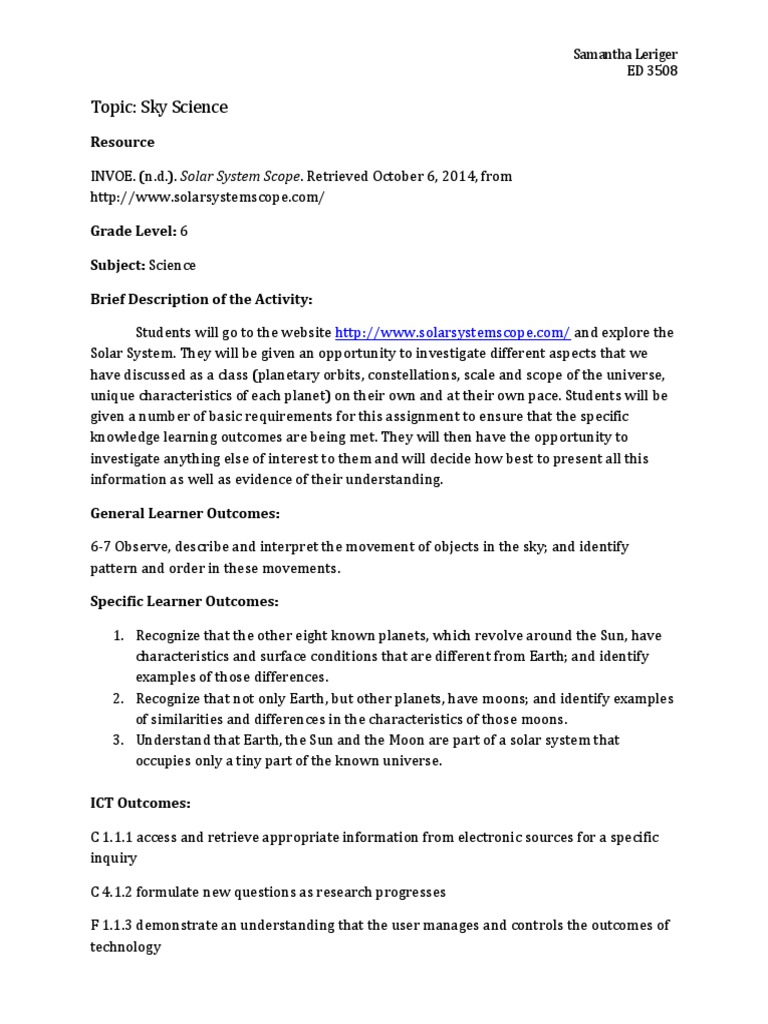 Commtech Search Assignment Planets Solar System