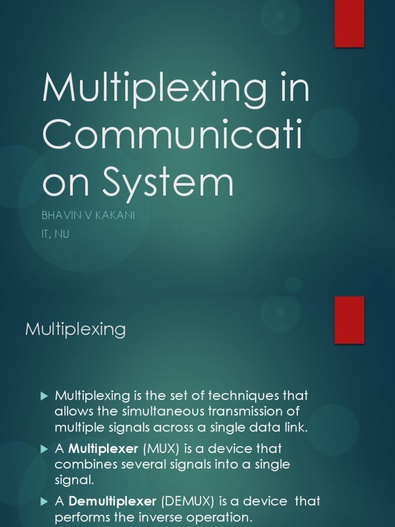 Multiplexing In Data Communication