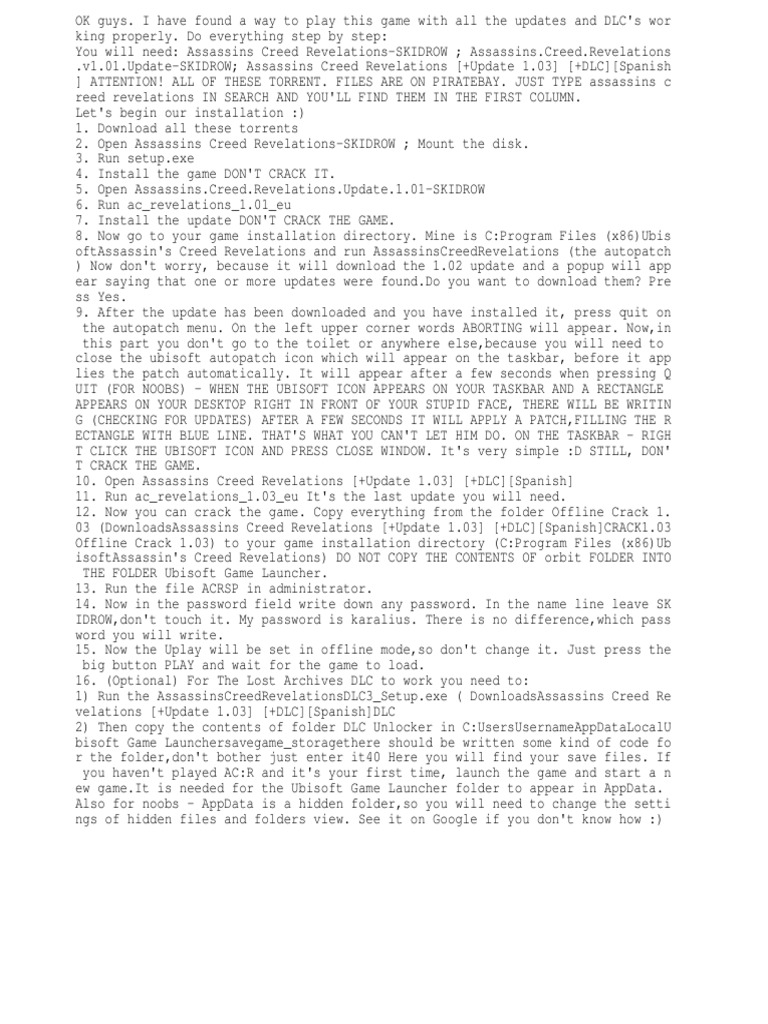 Assassins Creed Passo A Passo | PDF | Directory (Computing.