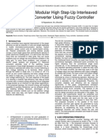 High Efficiency Modular High Step Up Interleaved DC DC Boost Converter Using Fuzzy Controller