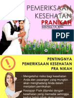 Pemeriksaan Kesehatan Pra-Nikah