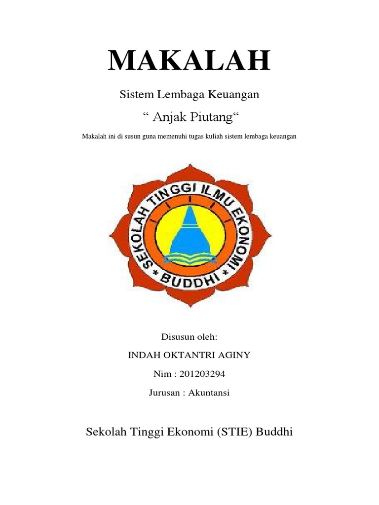 Makalah Anjak Piutang Bener