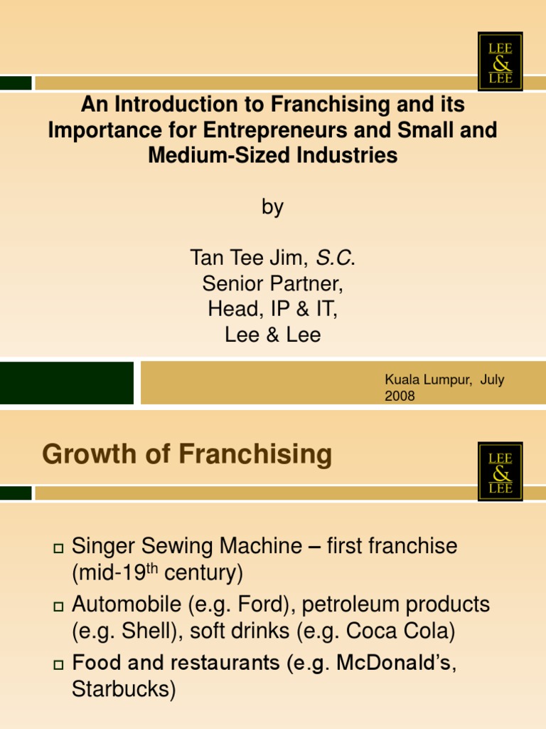 Introduction to Franchising for SMEs | PDF | Franchising | Private Law