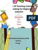 Teaching Beginner Listening and Speaking with TPR, Games and Songs