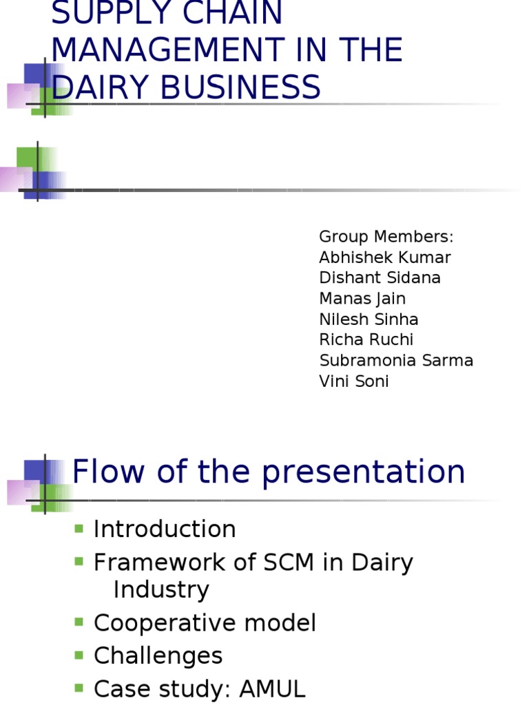 Supply Chain Management in The Dairy Business | PDF | Supply Chain | Dairy