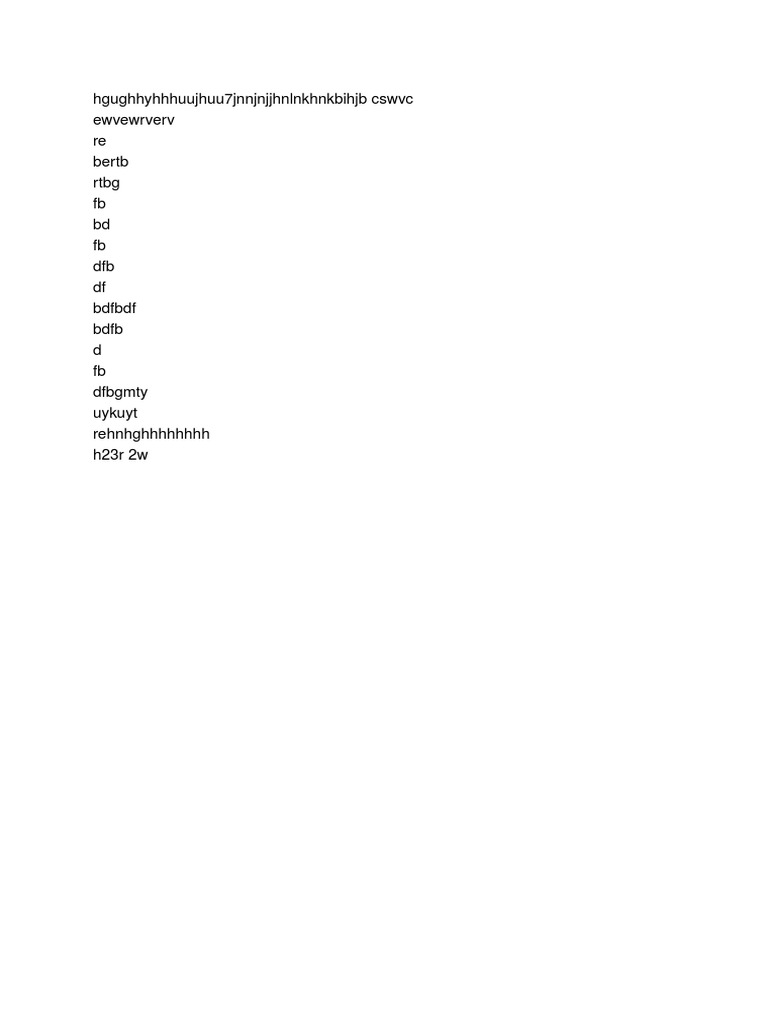 Document with Random Text Strings | PDF