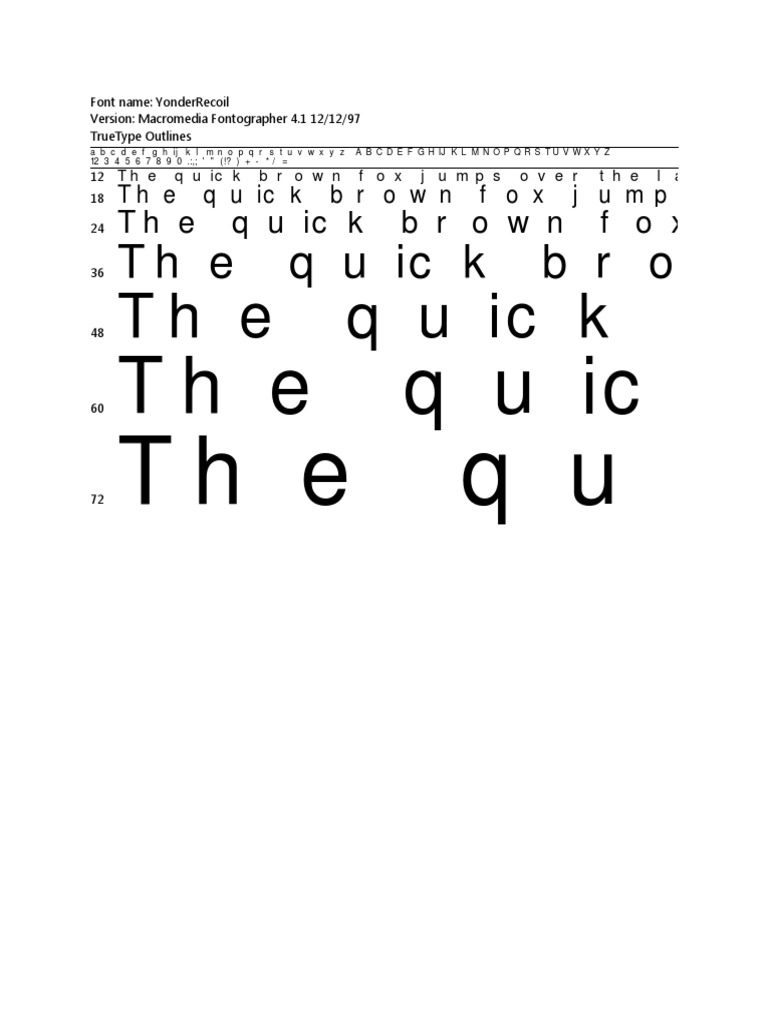 YonderRecoil (TrueType) PDF | PDF | Computers