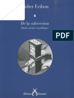 (Didier Eribon) de La Subversion - Droit, Norme Et Politique 107p PDF